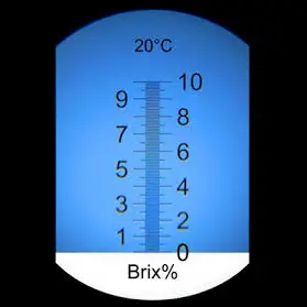 Рефрактометър - Захаромер, Захарност 0 до 10° Brix