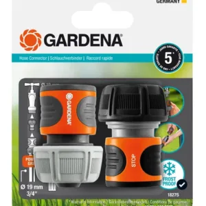 Комплект конектори за маркуч GARDENA 19 мм (3/4") – Пълно решение за свързване и контрол